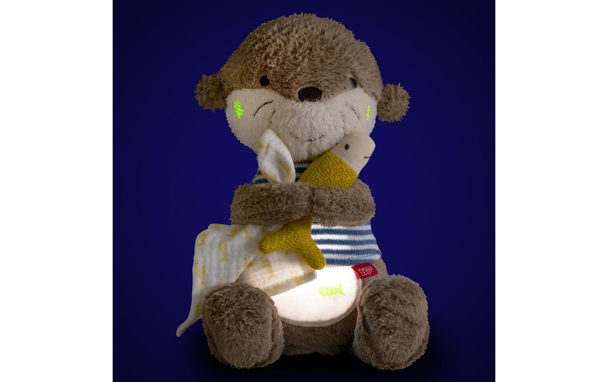 Fehn Nachtlicht Otter Theo – Batteriebetrieben, 27 cm – Mehrfarbig
