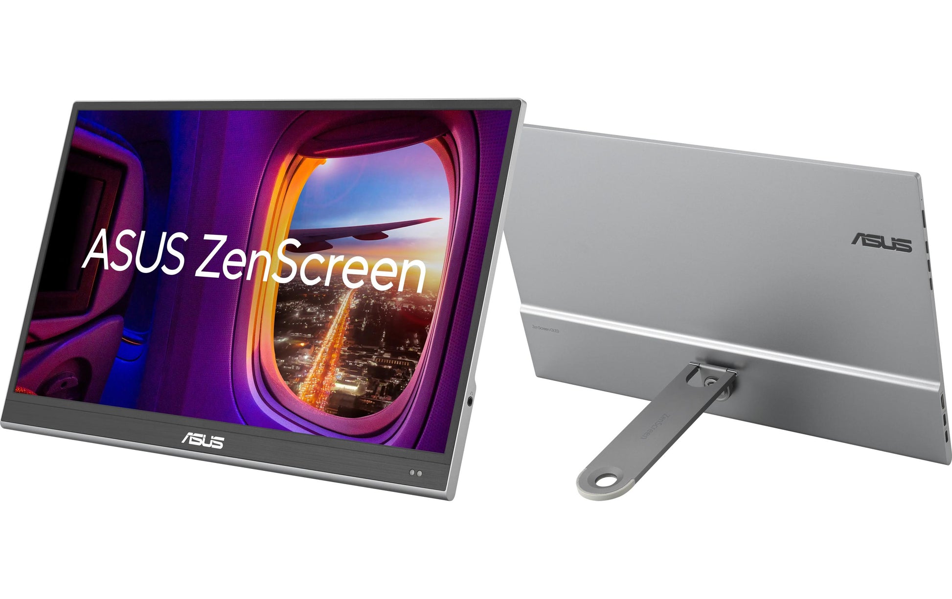 ASUS Zenscreen MQ16AHE – Portabler Monitor, 15,6", 1920 × 1080 (Full HD), OLED, Silber