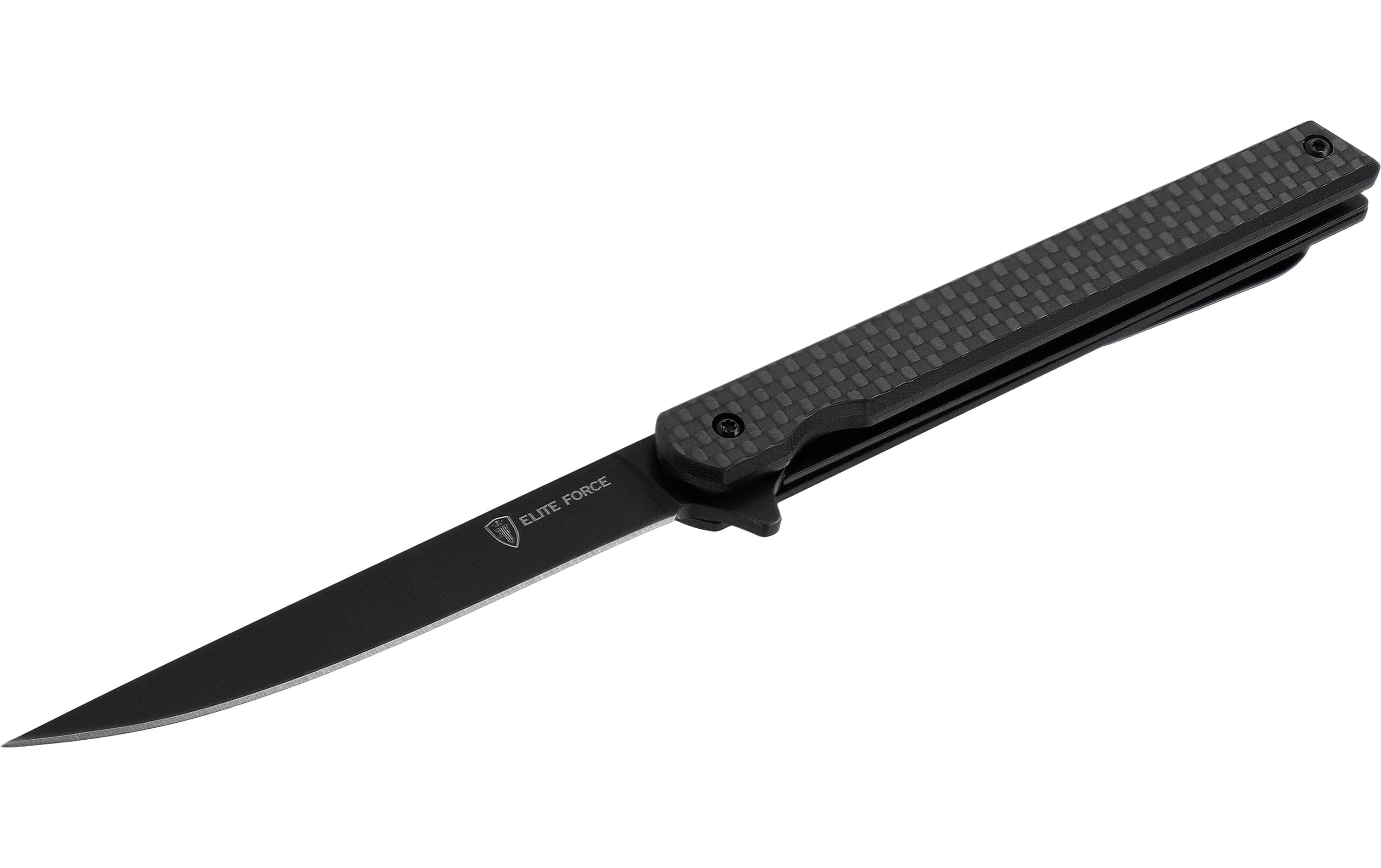 Elite Force EF172 – Klappmesser 87 mm, Carbon, Liner-Lock, Schwarz