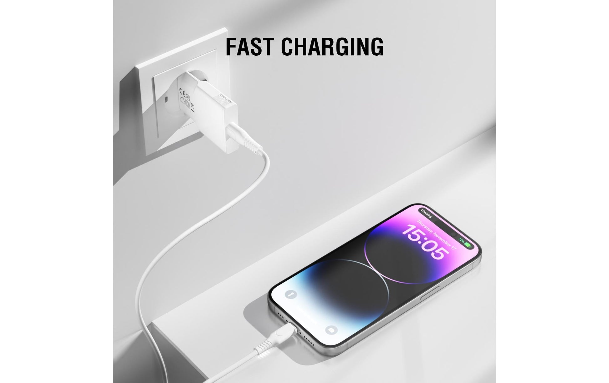 4smarts PDPlug Slim USB-Ladegerät 20 W – USB-C×1 – PD 3.0, PPS, QC 3.0, GaN – EU-Stecker (Typ C)