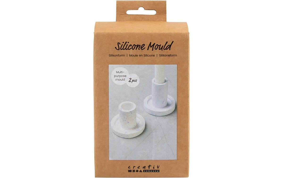Creativ Company Giessform – Kerzenhalter – Silikon – 73 × 73 × 75 mm – 2 Stück