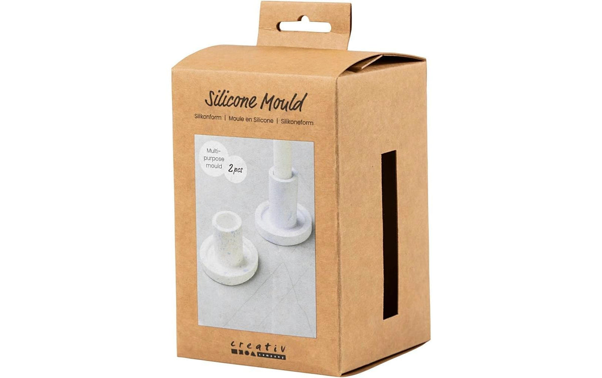 Creativ Company Giessform – Kerzenhalter – Silikon – 73 × 73 × 75 mm – 2 Stück