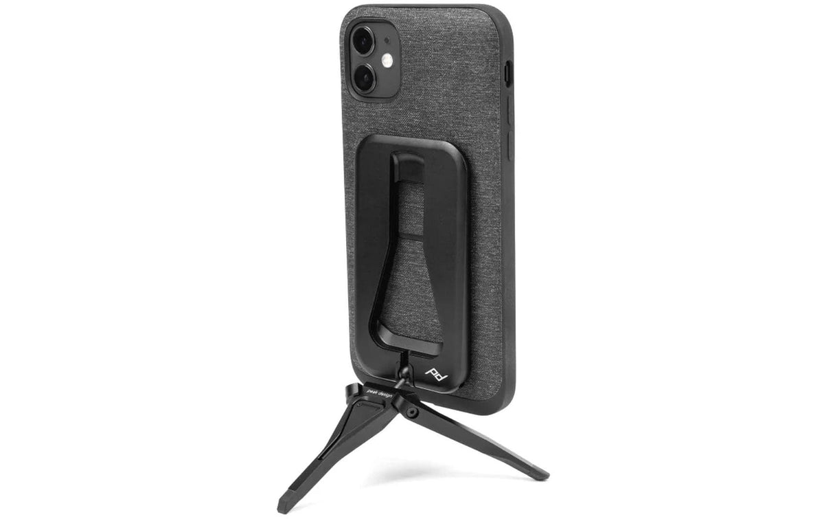 Peak Design Mobiles Stativ – Tisch-/Innenbereich-Ständer – faltbar, Aluminium, 76 g – für Smartphones – Schwarz