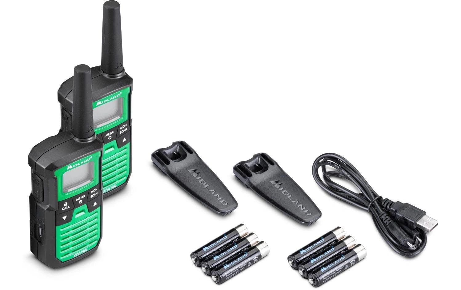 Midland XT30 Pro – Handfunkgerät, spritzwassergeschützt, 6 km Reichweite, 16 Kanäle