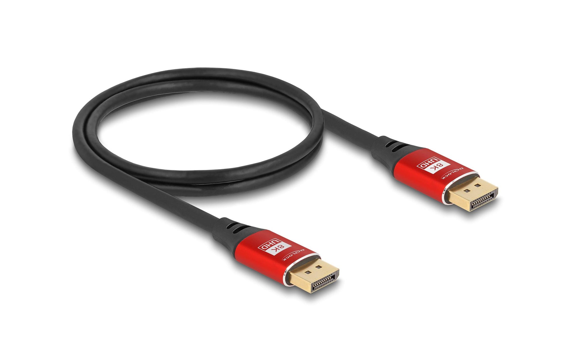 DeLOCK DisplayPort Kabel DP 1.4 8K 60 Hz – 1 m – Rot