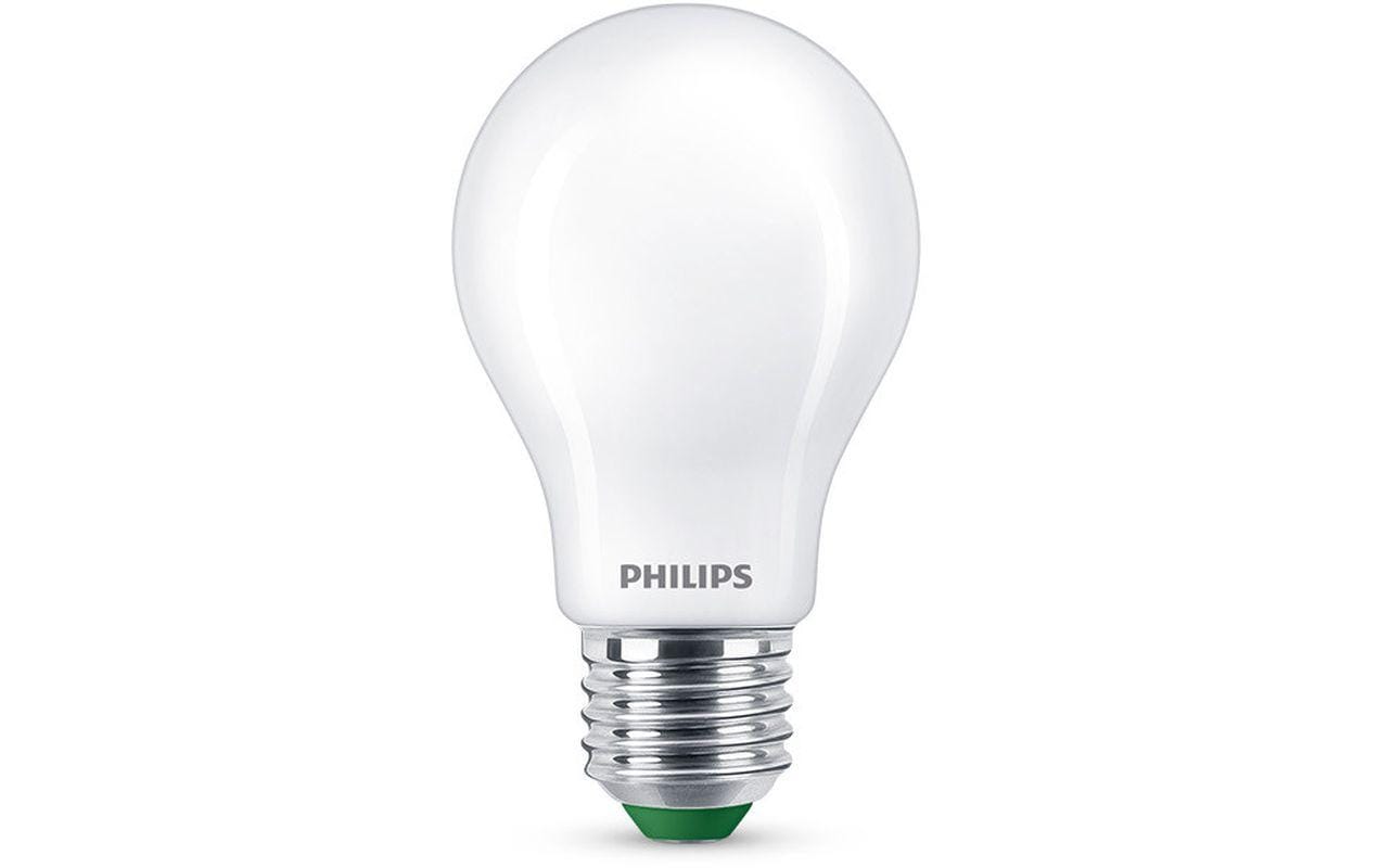 Philips by Signify Philips LED-Leuchtmittel E27 A-Form – Warmweiss 2700 K, 840 lm, 4 W – 2 Stk., Mattglas