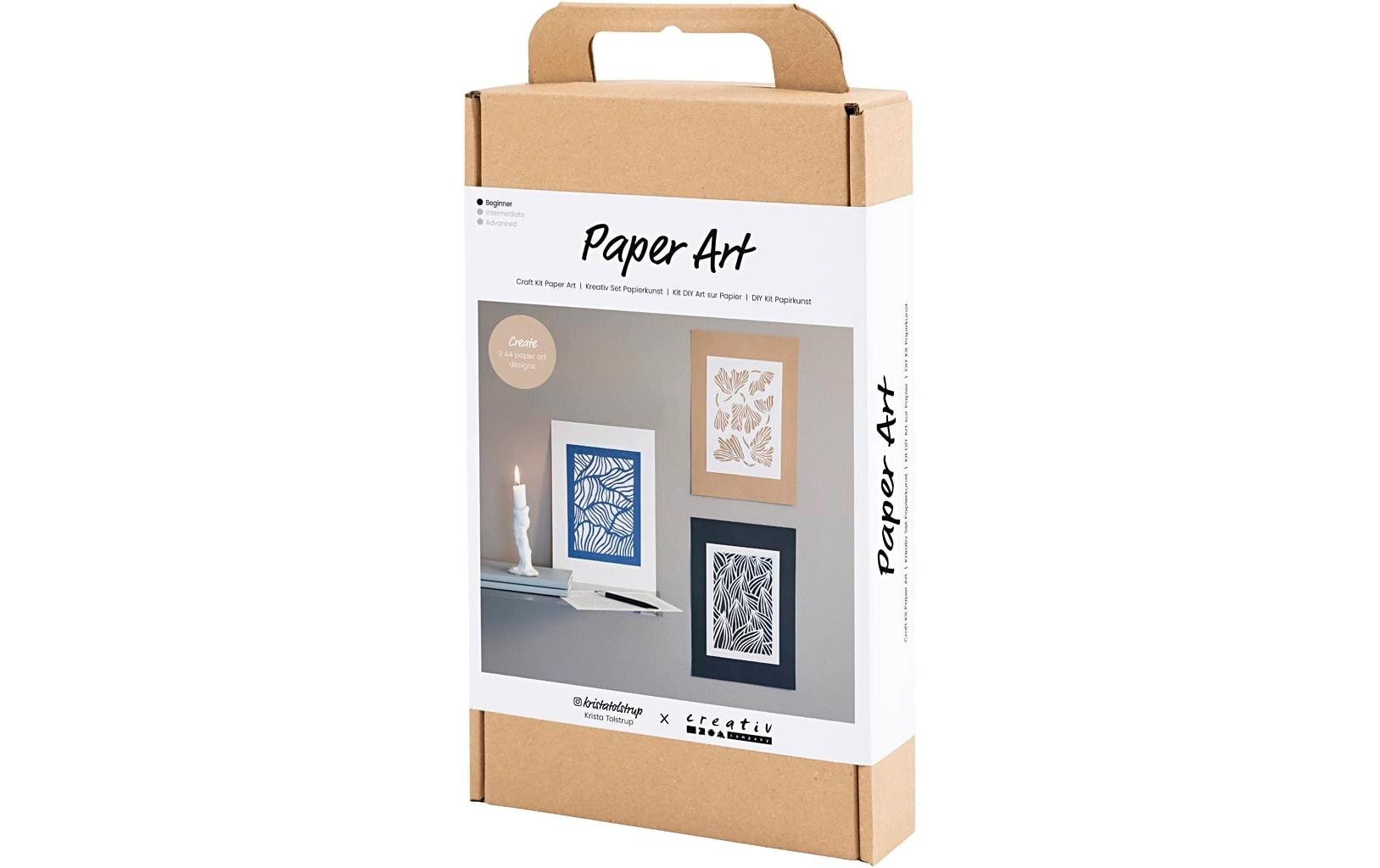 Creativ Company Papierkunst – Bastelset – mit Künstlermesser, Schneidematte und doppelseitigem Klebeband