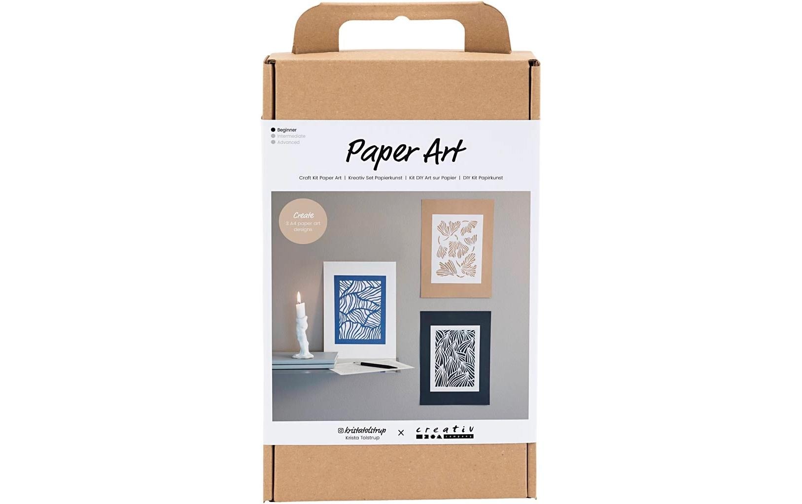 Creativ Company Papierkunst – Bastelset – mit Künstlermesser, Schneidematte und doppelseitigem Klebeband