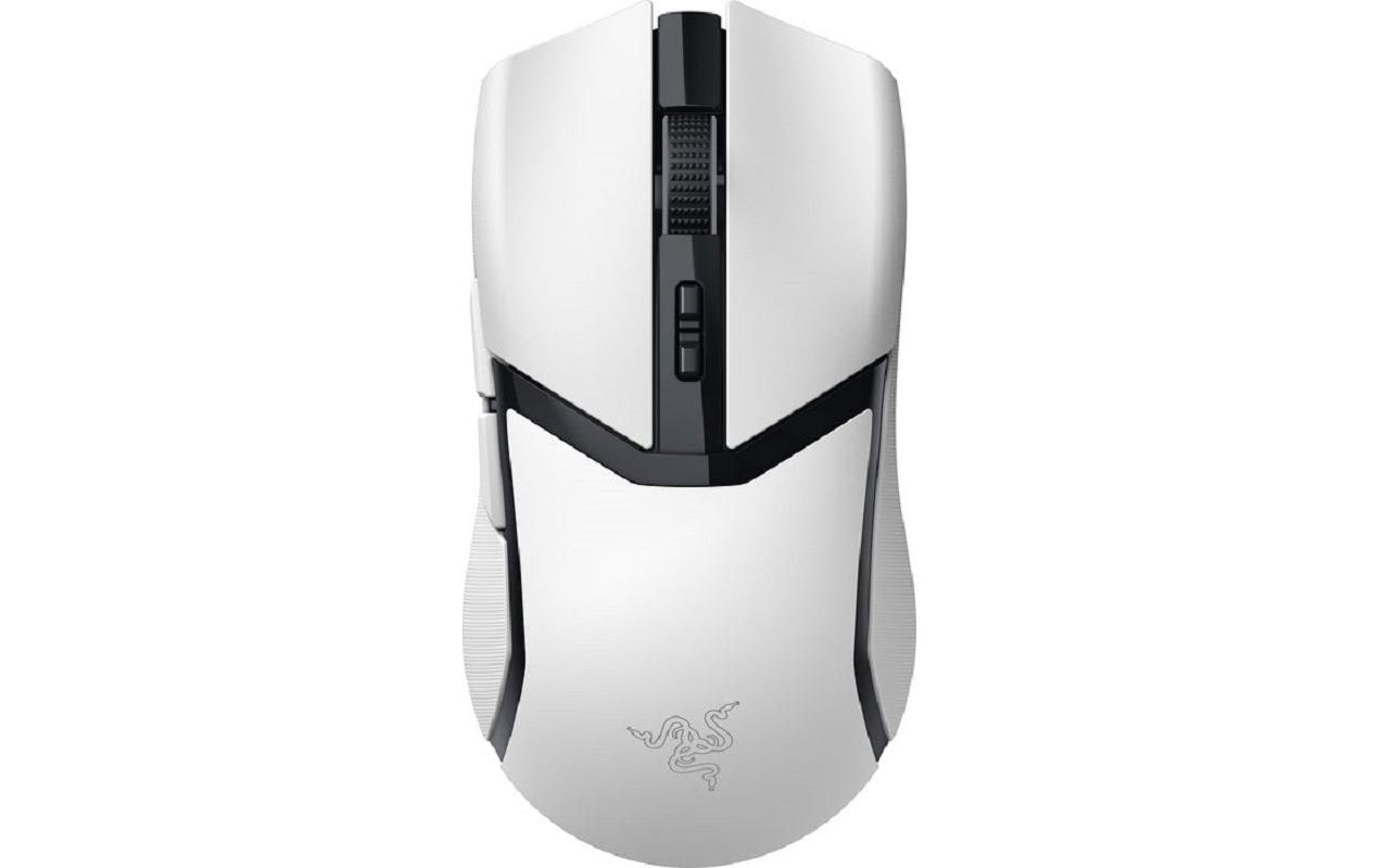 Razer Cobra Pro Gaming-Maus – kabellos, USB-C, 30'000 dpi, 8 Tasten, für Rechtshänder, RGB-Beleuchtung, weiss