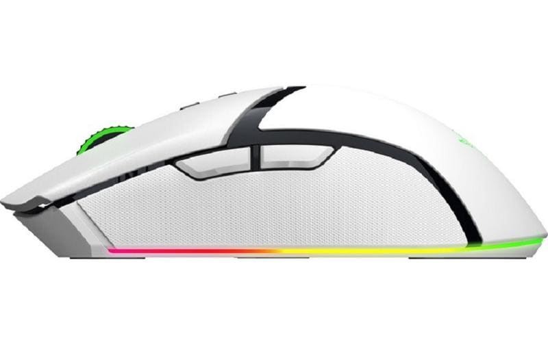 Razer Cobra Pro Gaming-Maus – kabellos, USB-C, 30'000 dpi, 8 Tasten, für Rechtshänder, RGB-Beleuchtung, weiss