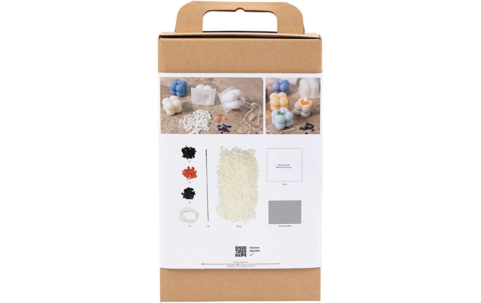 Creativ Company Bastelset Kerzen giessen – inkl. Sojawachs, Silikonform, Docht