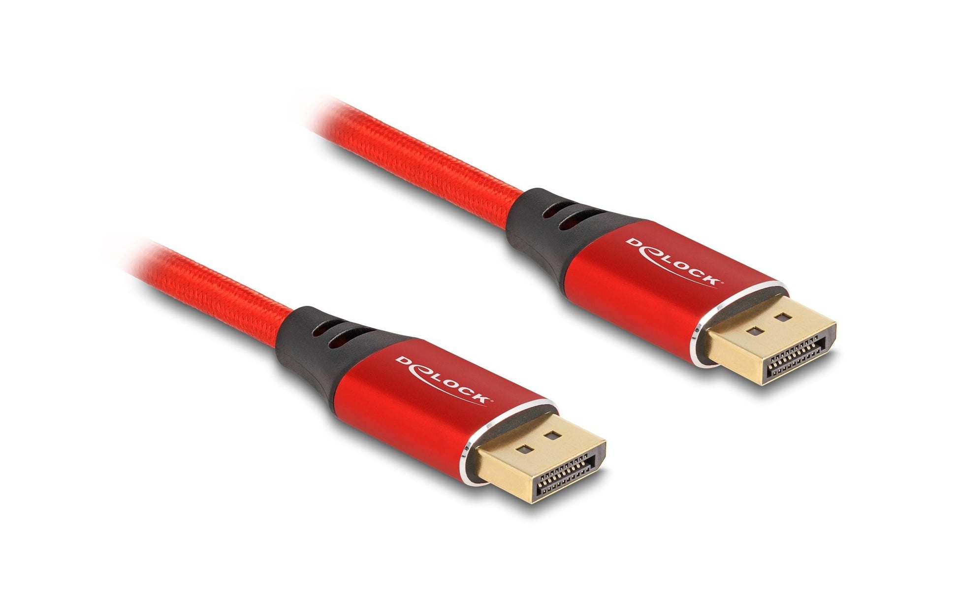 DeLOCK DisplayPort Kabel DP 2.1 8K 60 Hz – 1 m – Rot