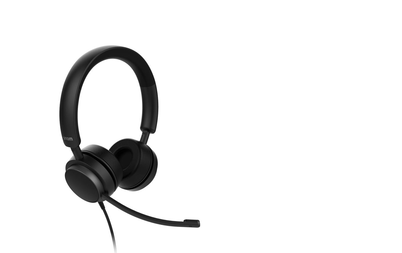Snom A310D – Duo Headset (On-Ear) – USB-A, Noise-Cancelling Mikrofon – Schwarz – Teams-kompatibel