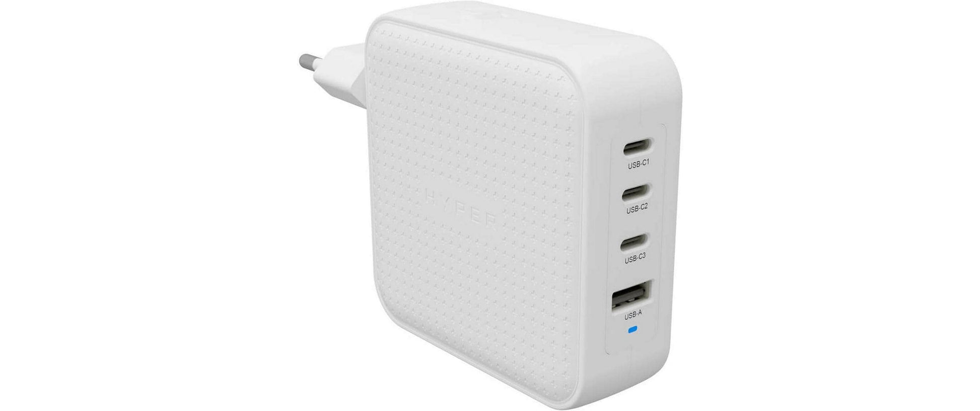 HYPER Ladegerät – 100 W, 3× USB-C + 1× USB-A, PD, PPS, QC, GaN – für Laptop, Smartphone, Tablets