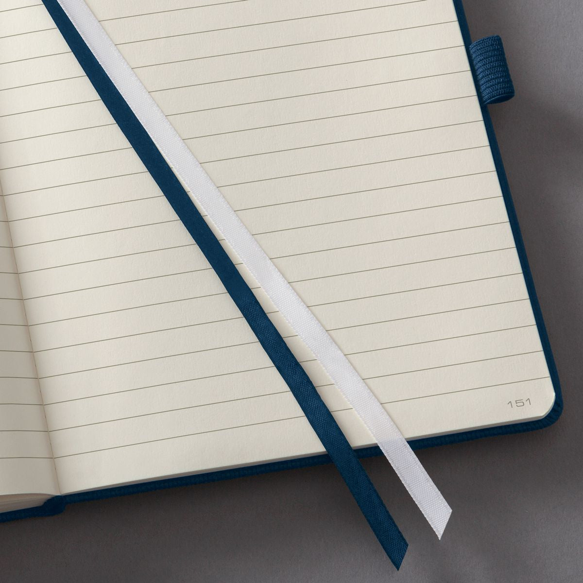 Sigel Notizbuch, A5, liniert, Fadenheftung, 194 Seiten, 80 g/m² – Mitternachtsblau