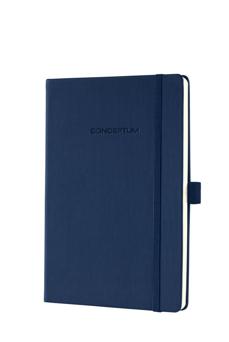 Sigel Conceptum Notizbuch, A5, liniert, Hardcover, 194 Seiten, 80 g/m² – Blau
