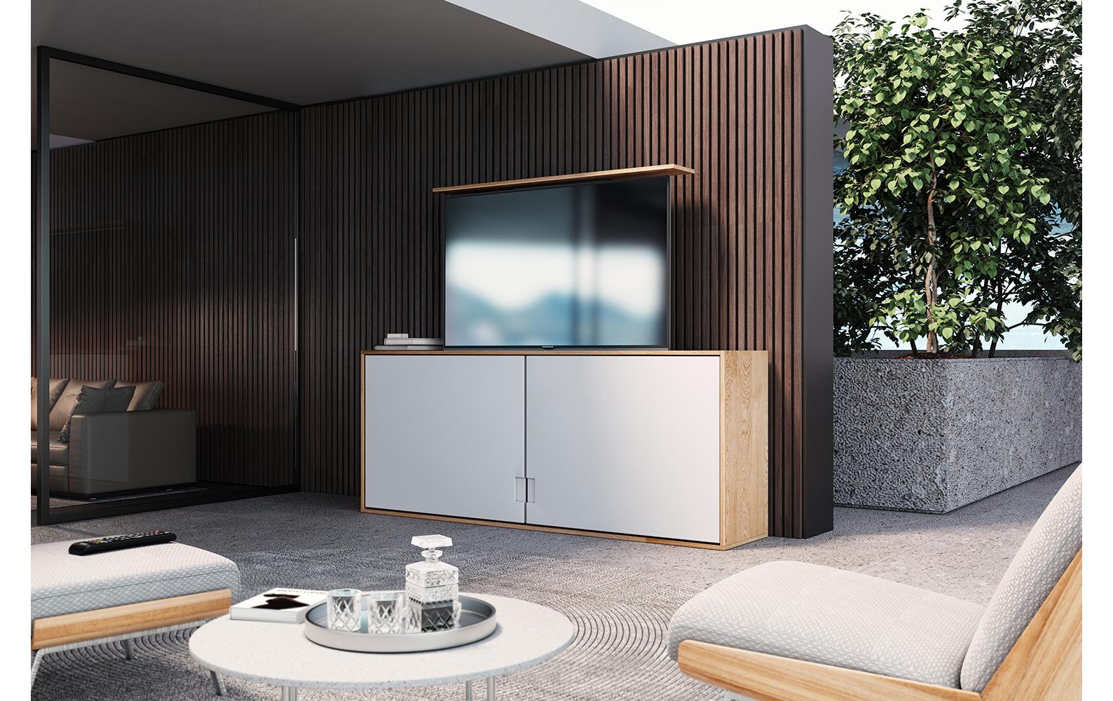 myWall HP 63-1 – Motorisierter Displayständer für 37–65", VESA 200×200–600×400, bis 60 kg, schwarz