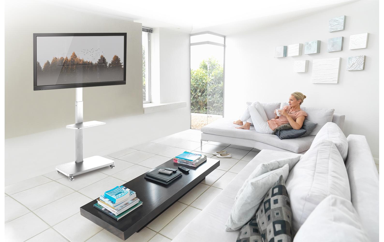 myWall HP 108 W – Displayständer, schwenkbar, höhenverstellbar, für 37–75″, VESA 200×200–600×400, bis 40 kg