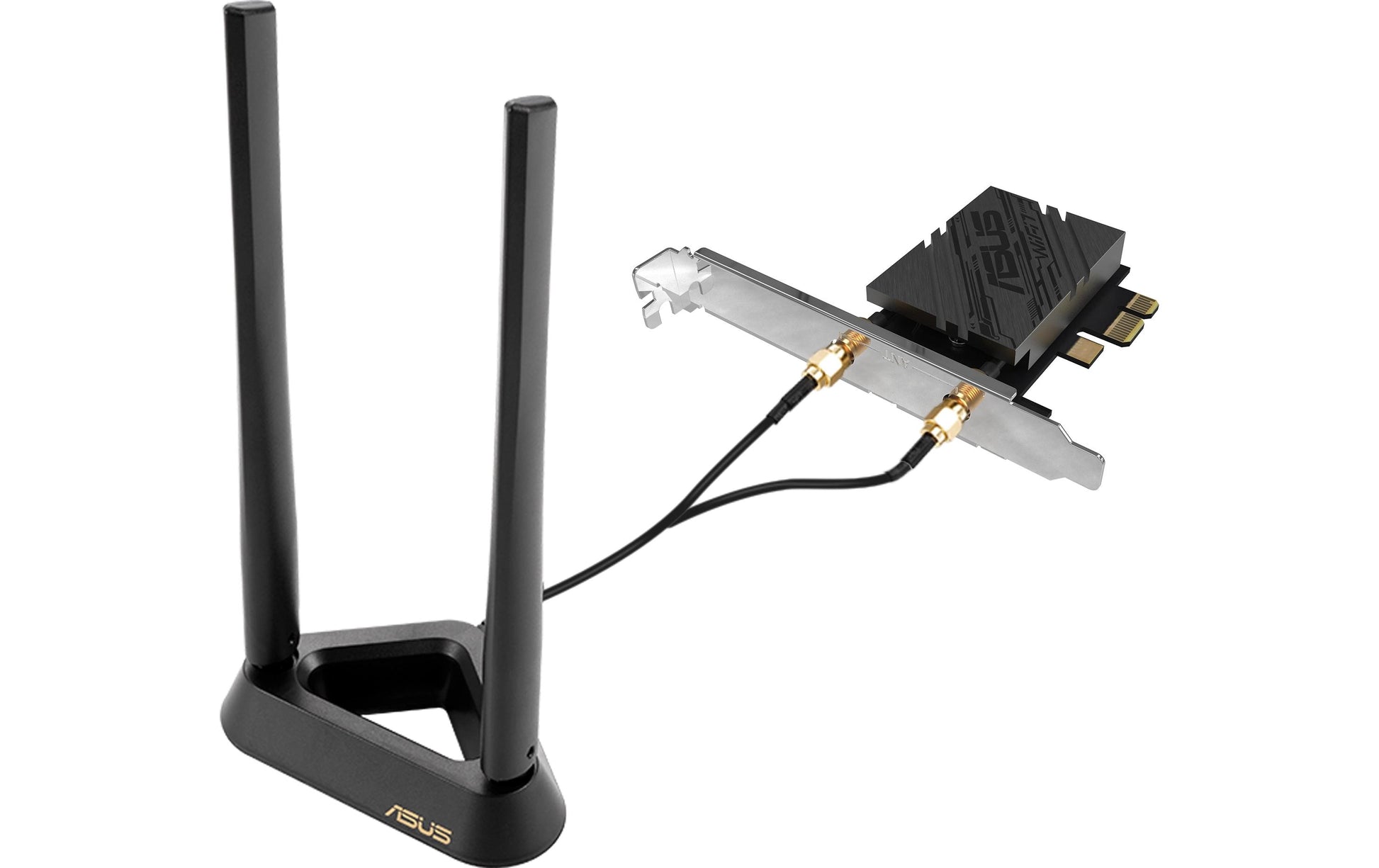 ASUS PCE-BE92BT PCIe WLAN-Karte – Wi-Fi 7 (802.11be), Tri-Band (2,4/5/6 GHz), 5764 Mbit/s, Bluetooth 5.4