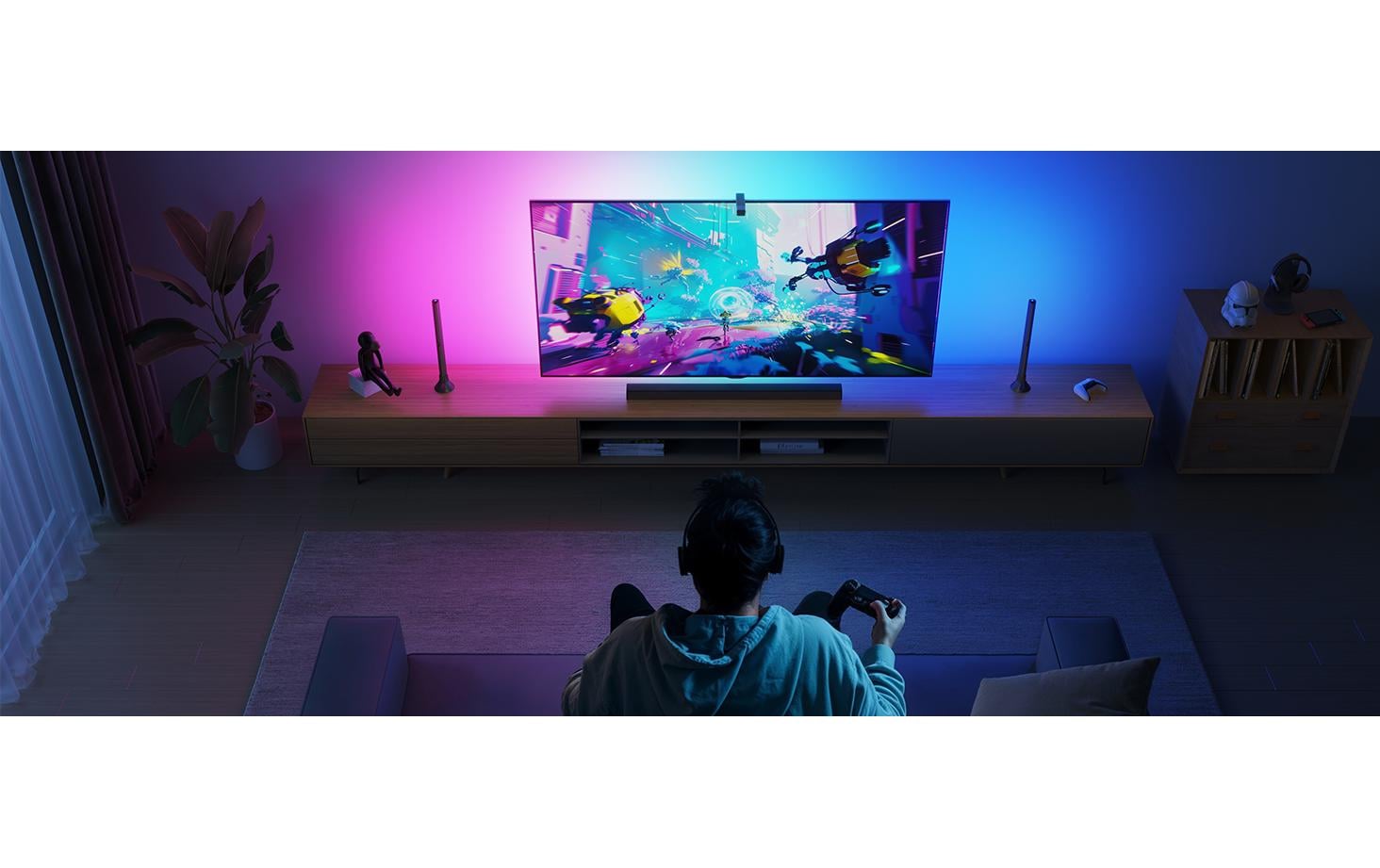 Govee Backlight Kit 2 – LED-Wandrahmen, RGBIC, Bluetooth, für Displays 55–65"