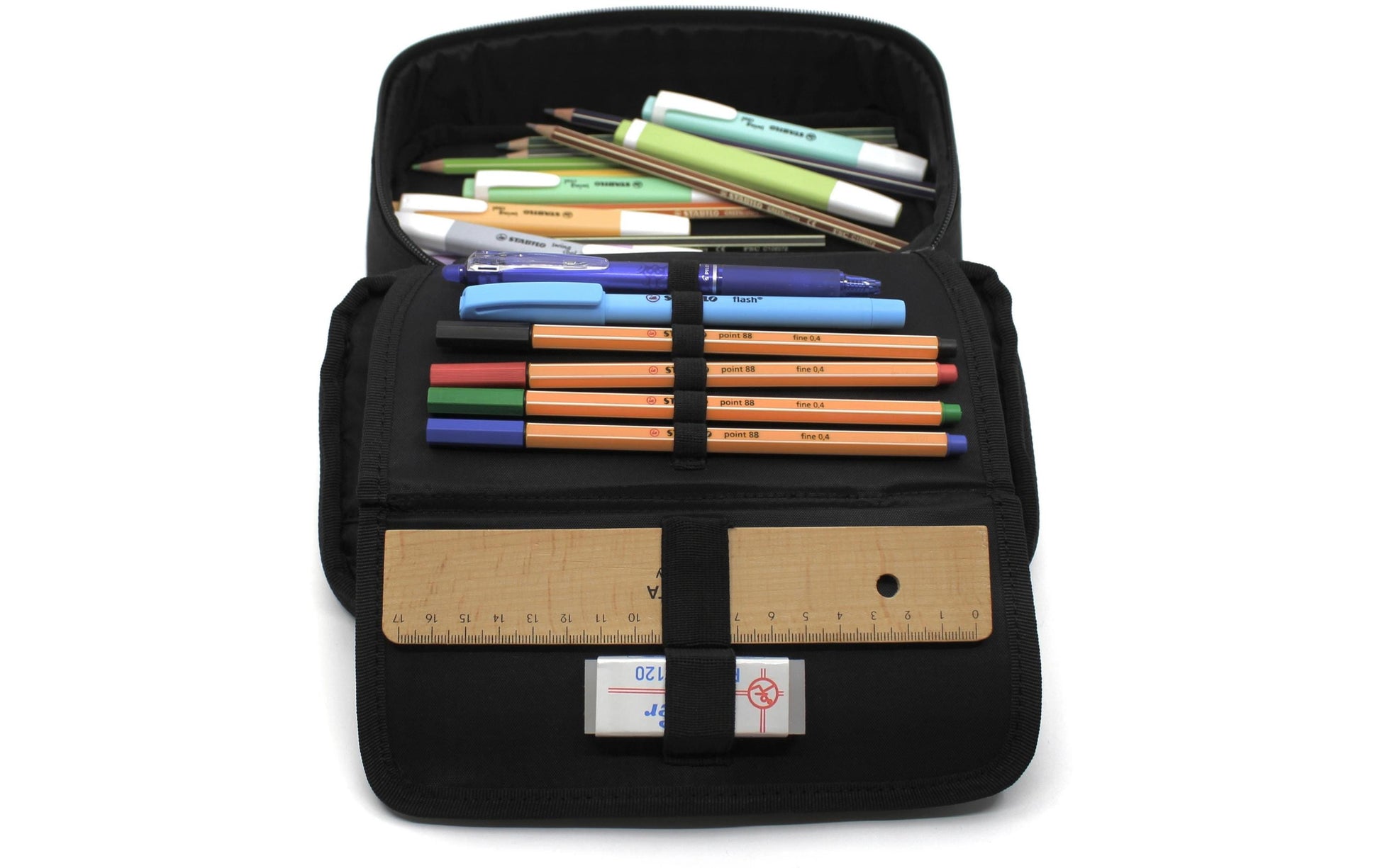 Racoon Etui, leer – schwarz – Polyester – 24 × 8 × 13 cm