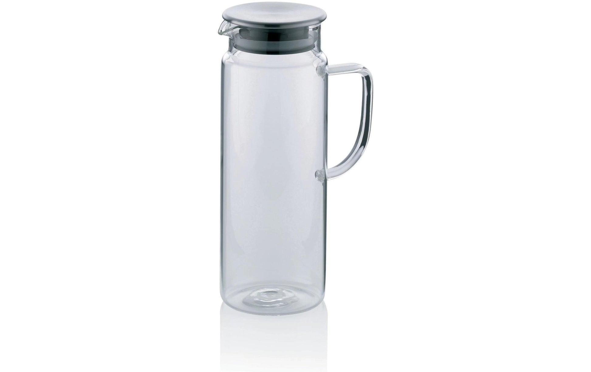 Kela Karaffe – 1 l, Ø 8,5 cm, H 23,0 cm, Borosilikatglas, Transparent, mit Deckel