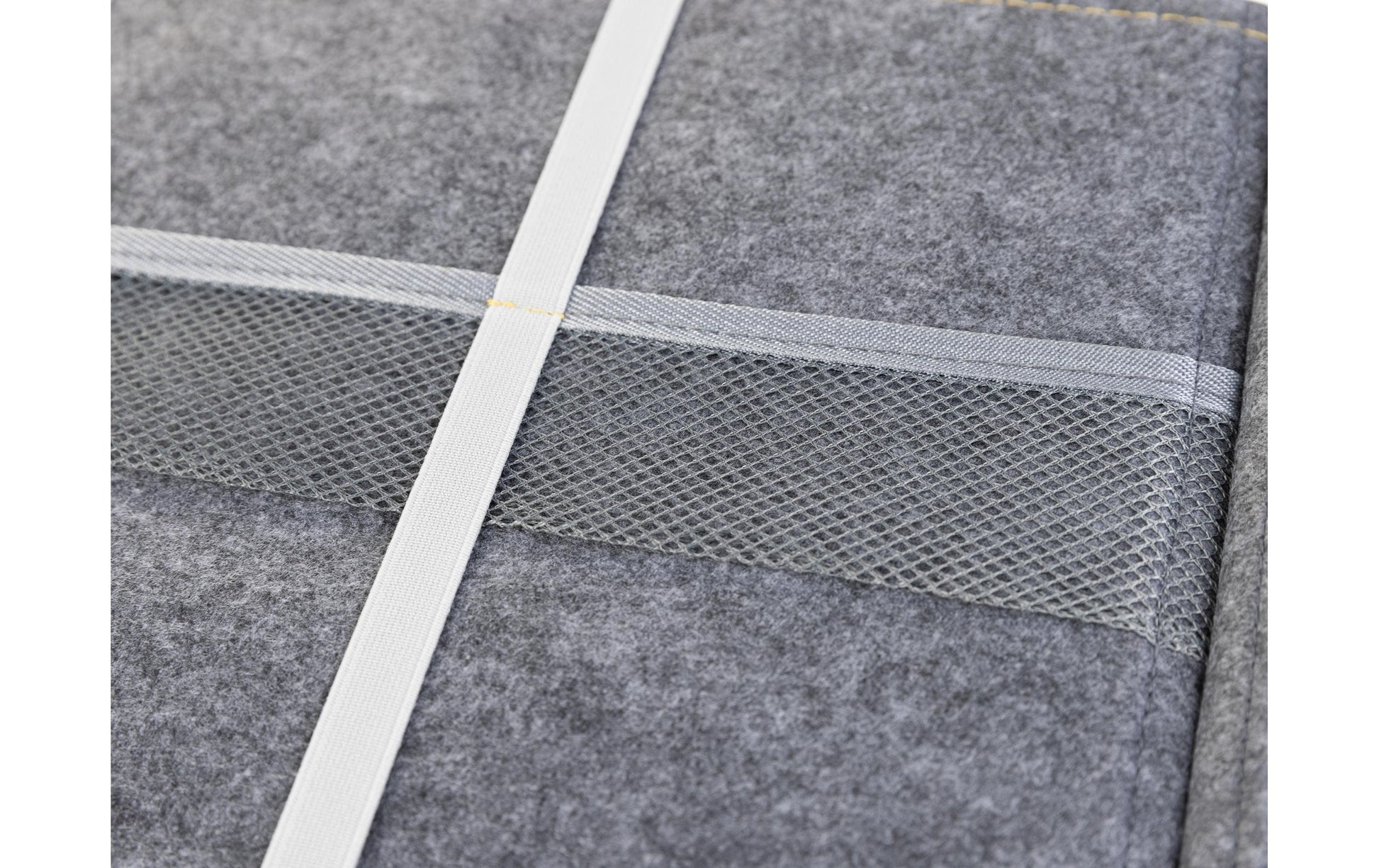 FTM Tischtrennwand – 1'210 × 390 mm, Filz, Grau