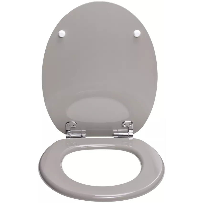 Diaqua Bilbao – WC-Sitz – MDF, Kunststoff, Taupe, mit Deckel, Soft-Close, 37,1 × 45,9 cm