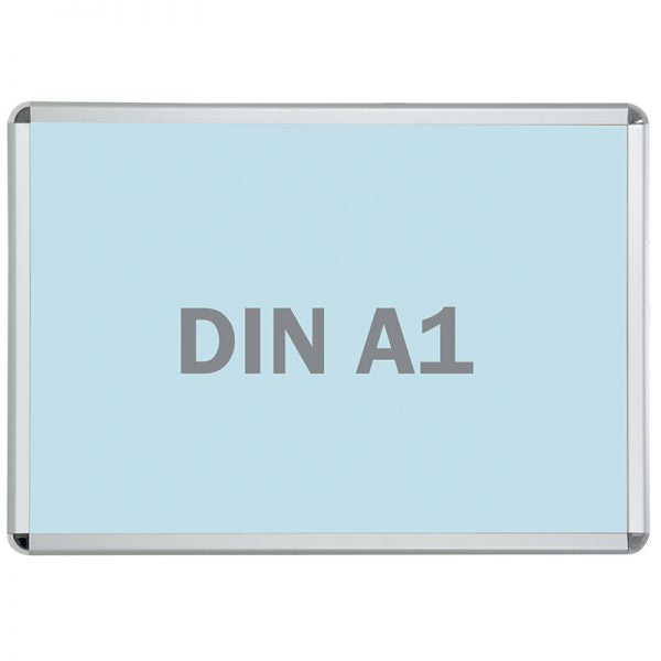 Franken Plakatrahmen – A1 – Klapprahmen, 32 mm Profil, Silber, Aluminium, Entspiegelt