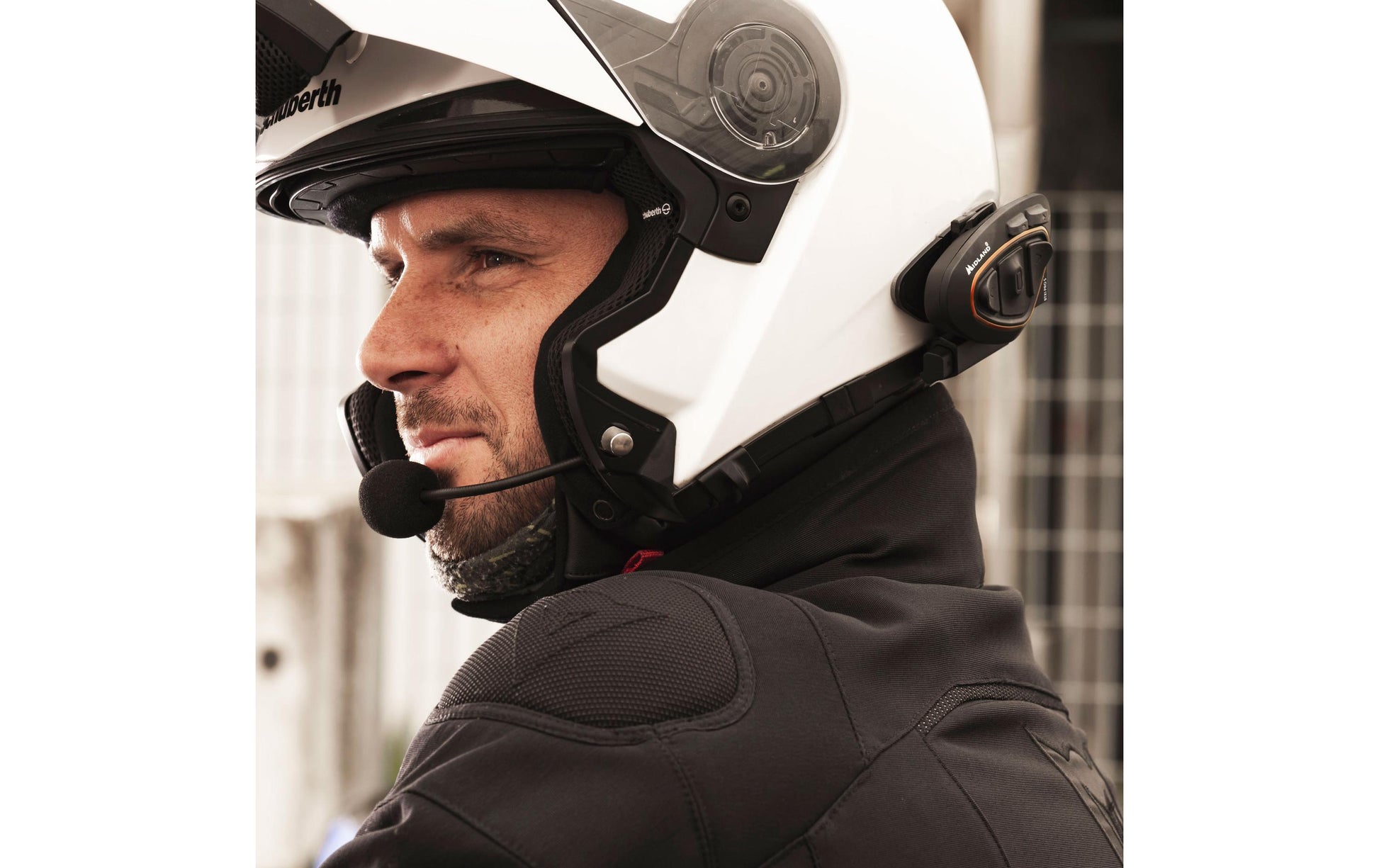 Midland BTX1 Pro S Freisprecheinrichtung – Bluetooth 4.2 – IPX6, für Motorrad – Schwarz/Orange