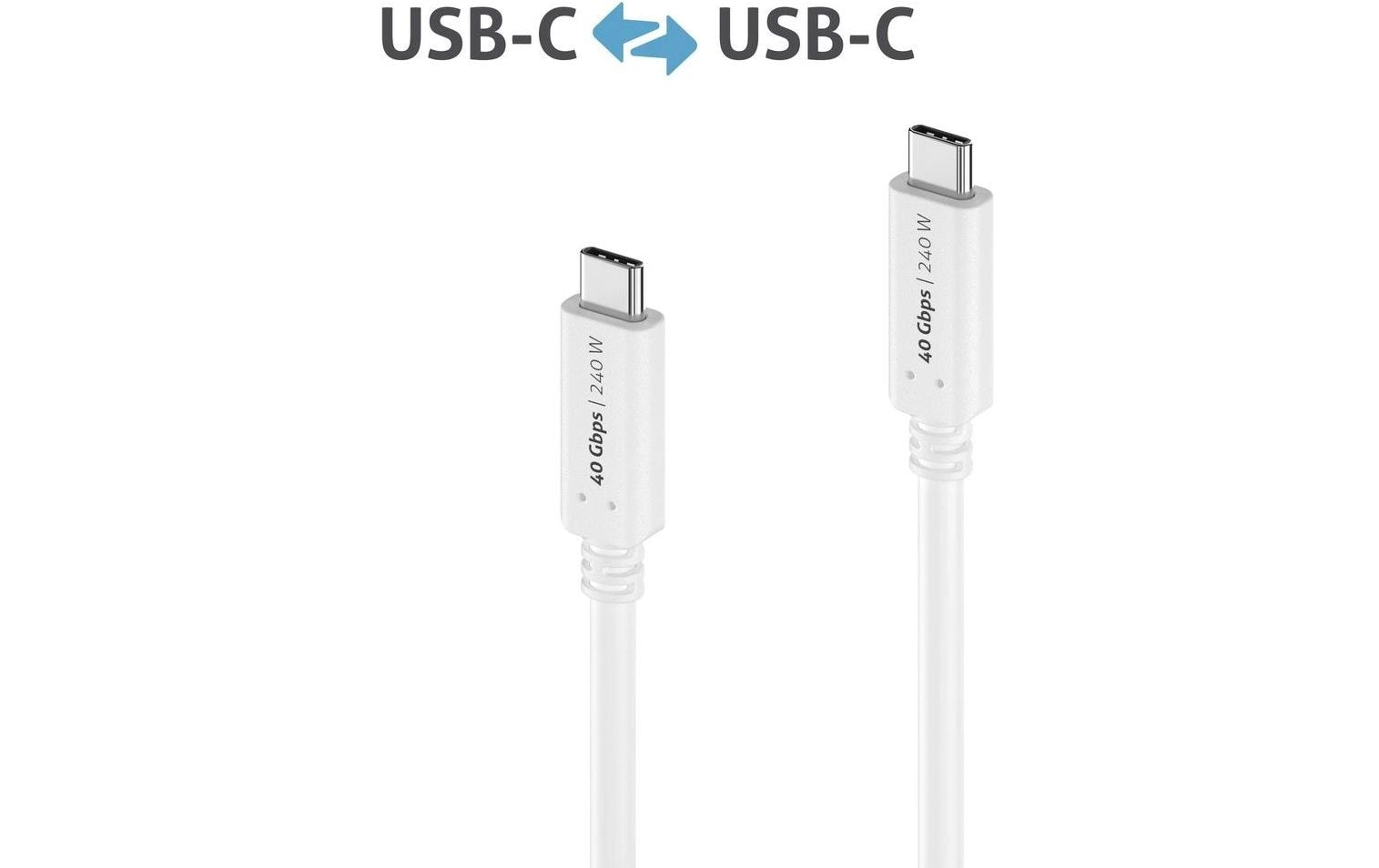 PureLink USB-Kabel, USB-C zu USB-C, 1 m, USB4, Lade-/Datenkabel