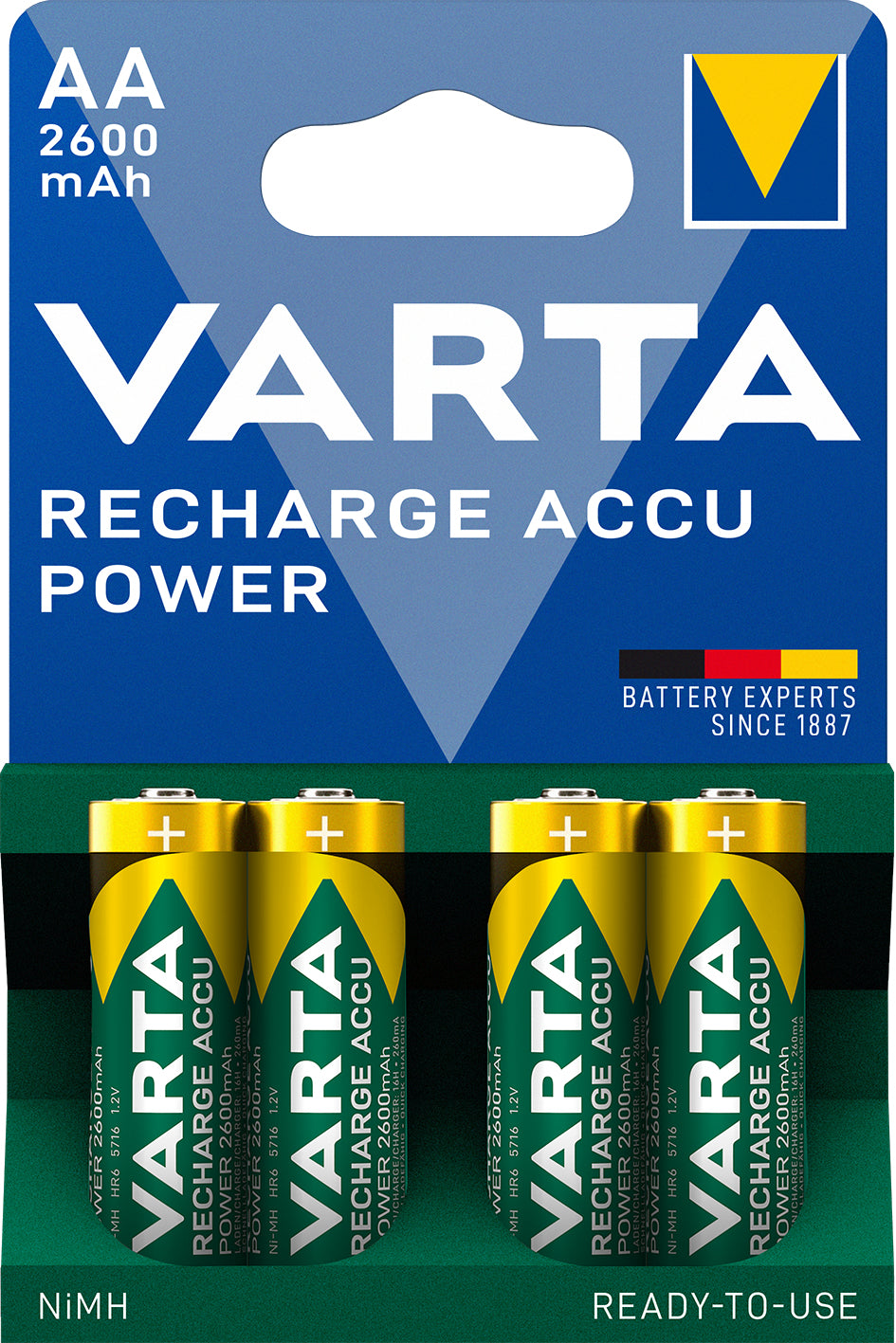 Varta Akku 1,2 V 2600 mAh 3,12 Wh Ni-MH