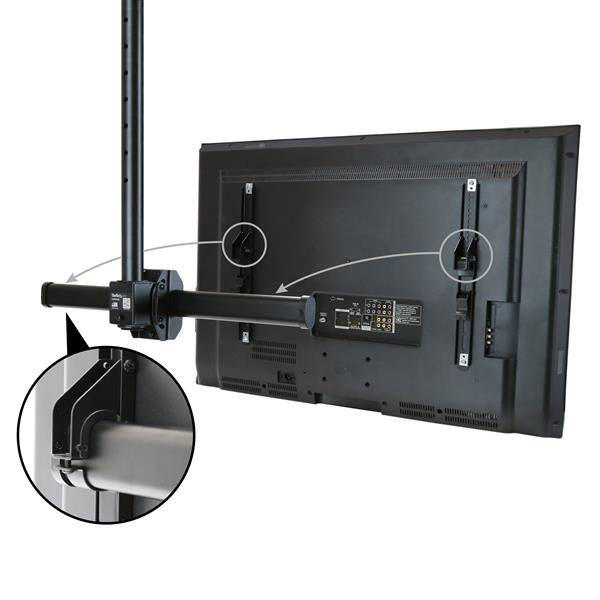StarTech.com Deckenhalterung – 37–75" – VESA 200×200–600×400 – bis 50 kg, Teleskopmast – Schwarz