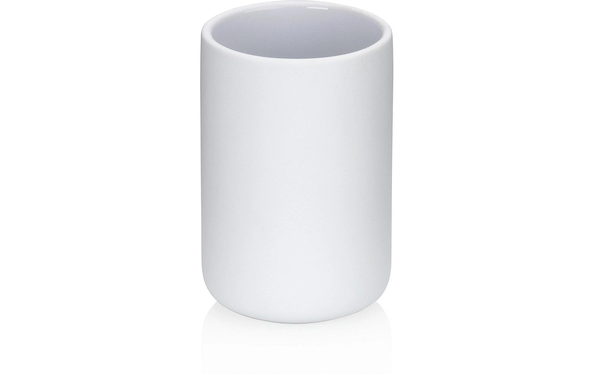 Kela Zahnputzbecher – Keramik, matt, Ø8 cm×11,5 cm, Weiss