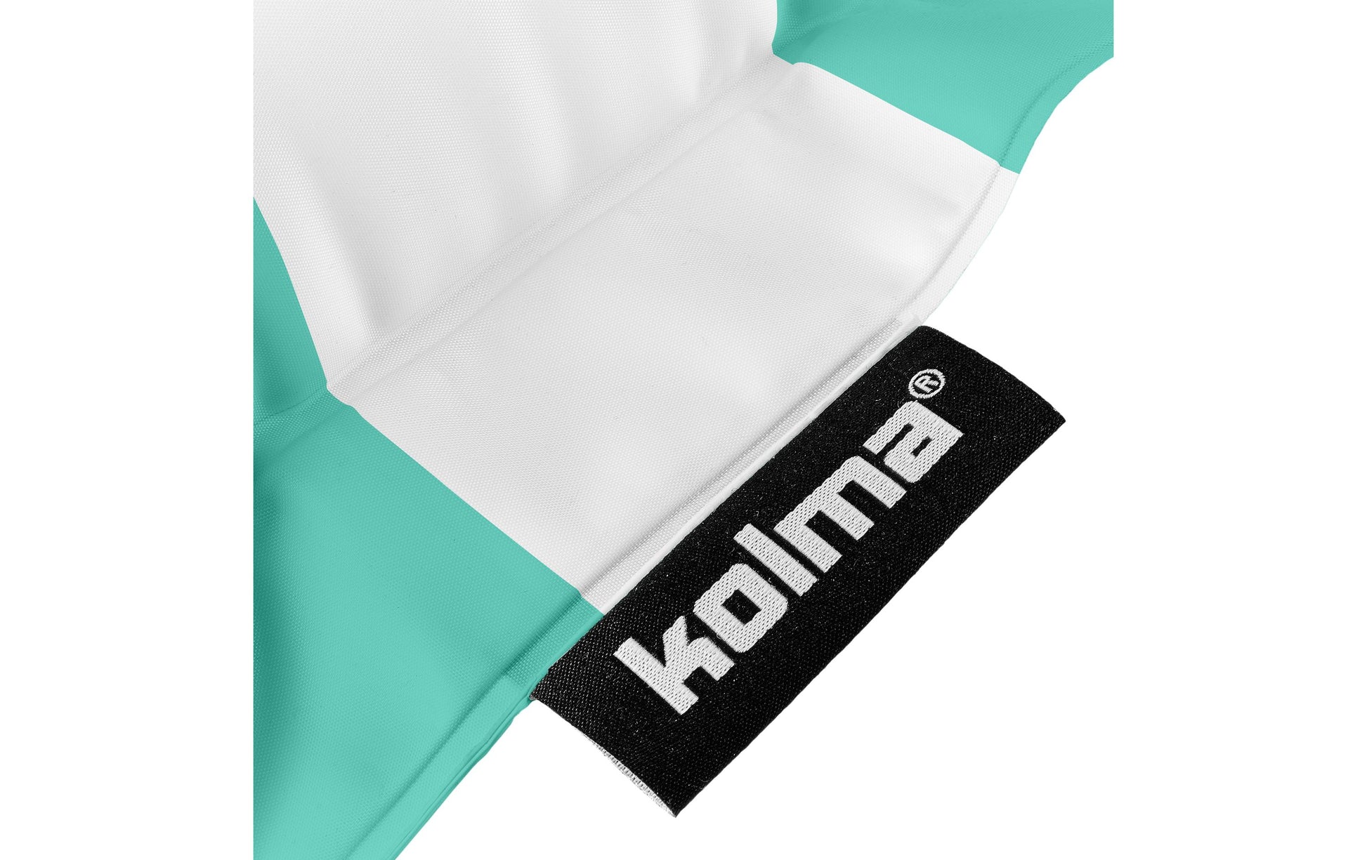 Kolma Luftmatratze – mit integriertem Kissen, faltbar – 78,5 × 188 cm – türkis/weiss – Polyester/PVC