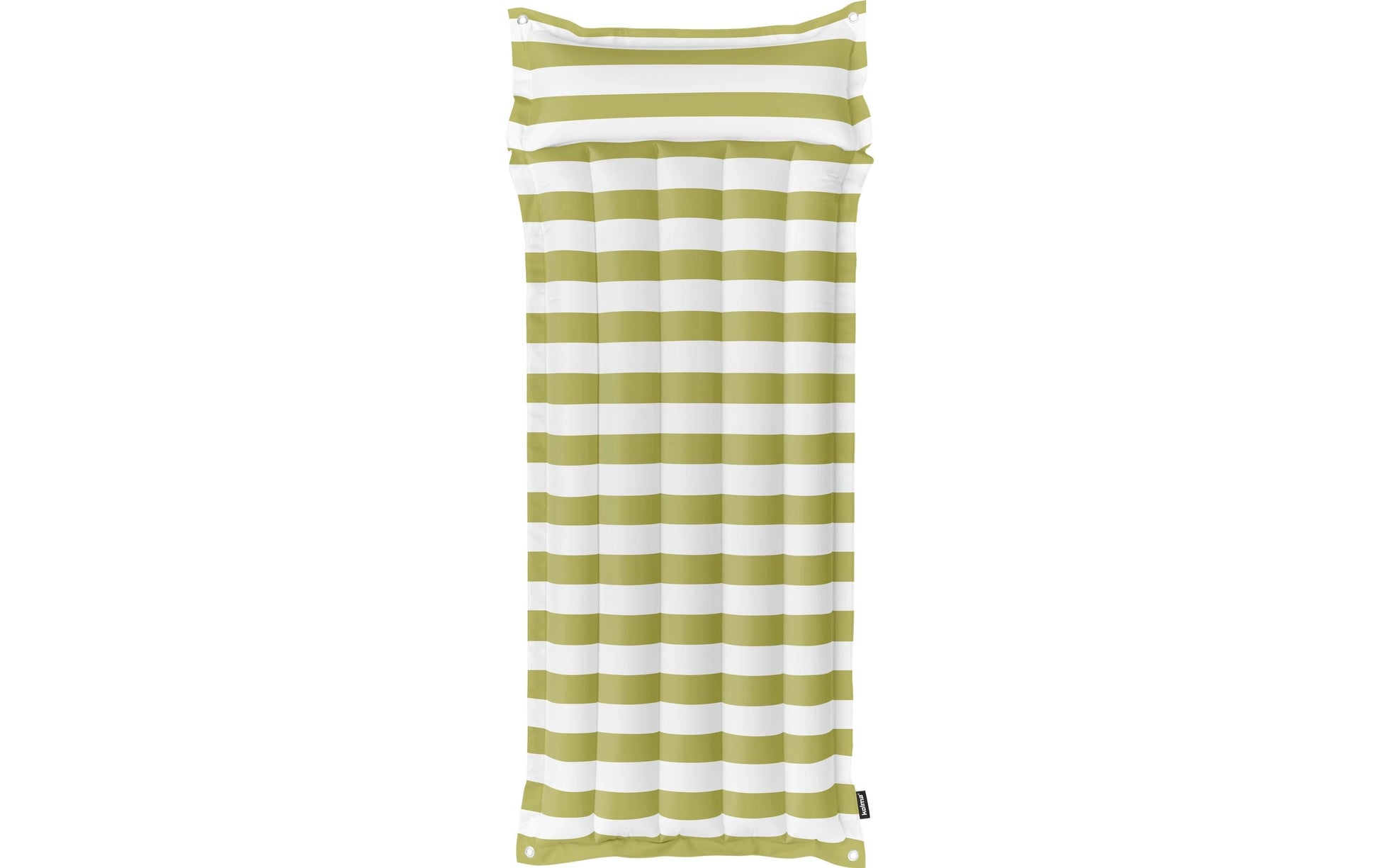 Kolma Luftmatratze Stripy – 188 × 78,5 cm – olive, weiss – Polyester/PVC – 1 Stk.