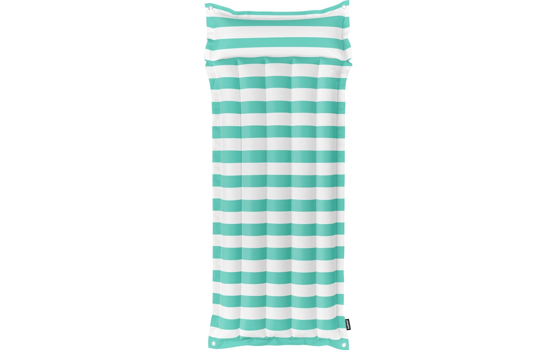 Kolma Luftmatratze – mit integriertem Kissen, faltbar – 78,5 × 188 cm – türkis/weiss – Polyester/PVC