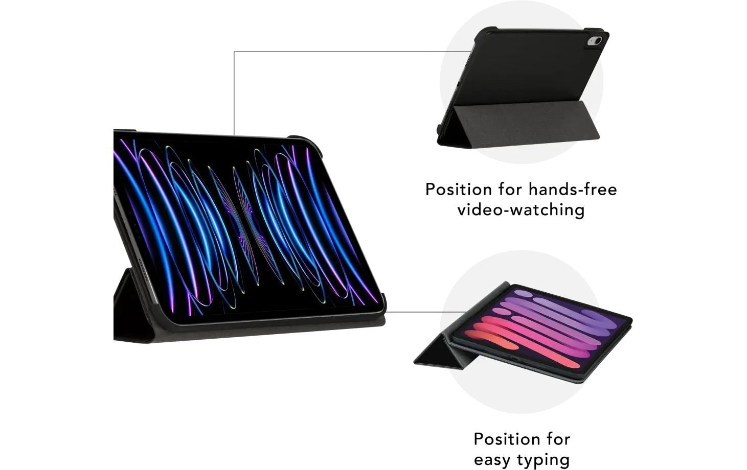 dbramante1928 Risskov Tablet-Hülle für Apple iPad Air 11" (M2), iPad Air 10,9" – Schwarz