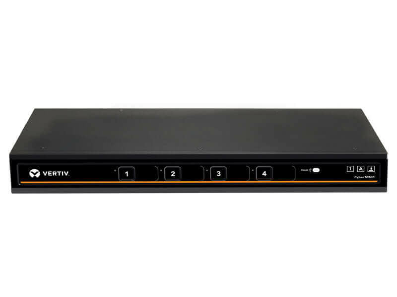 Vertiv SC840DVI-400 – 4-Port DVI Secure KVM-Switch – 4K/30 Hz, USB 2.0-Hub, Audio, NIAP/PP 4.0