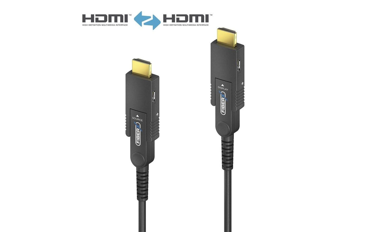FiberX Micro-HDMI auf HDMI Kabel HDMI 2.0 4K 60 Hz – 25 m – AOC