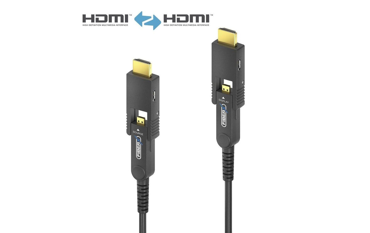 FiberX Micro-HDMI auf HDMI Kabel HDMI 2.0 4K 60 Hz – 20 m – AOC
