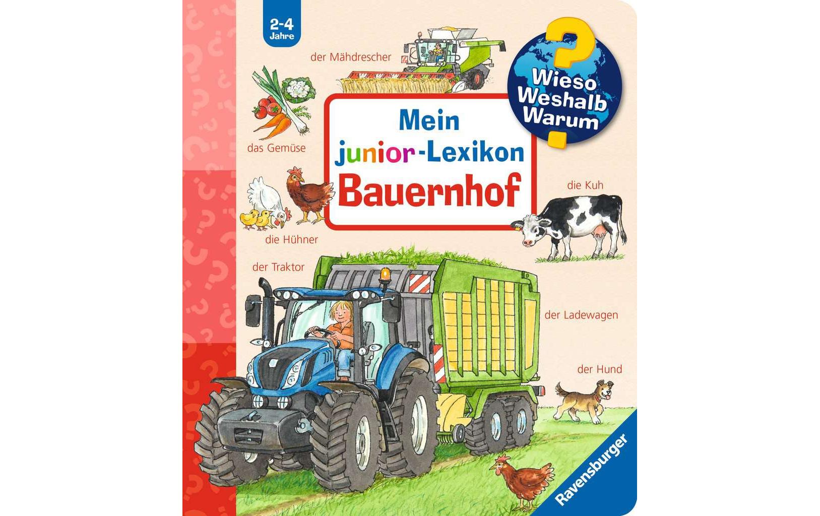 Ravensburger Buch – Mein Junior-Lexikon: Bauernhof, Spiralbindung, 24 Seiten, Deutsch, 2–4 Jahre