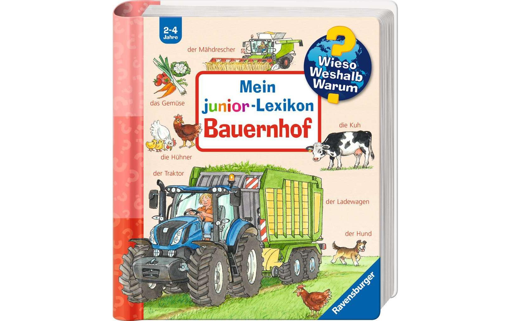 Ravensburger Buch – Mein Junior-Lexikon: Bauernhof, Spiralbindung, 24 Seiten, Deutsch, 2–4 Jahre