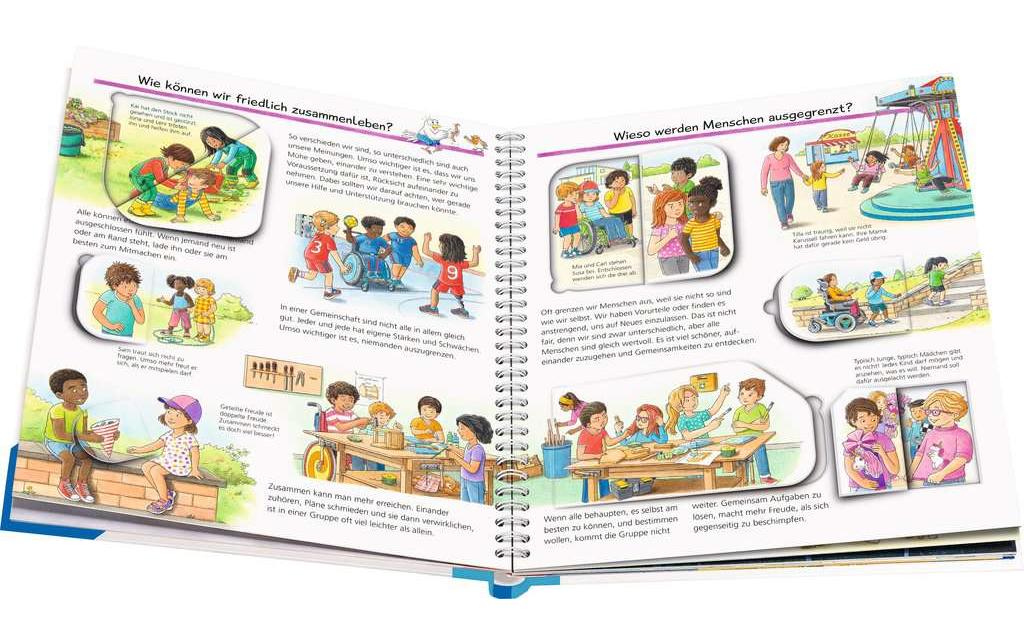 Ravensburger Buch – Wieso? Weshalb? Warum?: Wie leben wir miteinander?, Spiralbindung, 16 Seiten, 4–7 Jahre