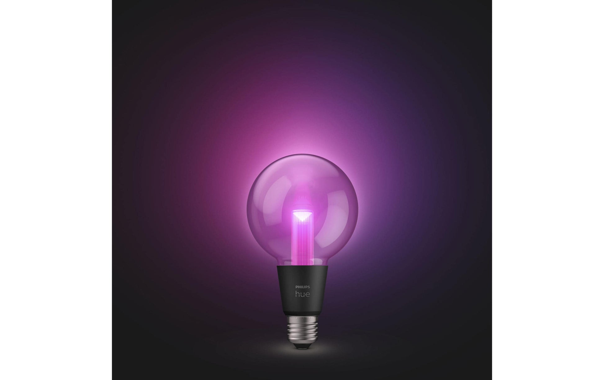 Philips by Signify Philips Hue Smart-Leuchtmittel E27 G95 – 500 lm, 2000–6500 K/mehrfarbig, App, dimmbar