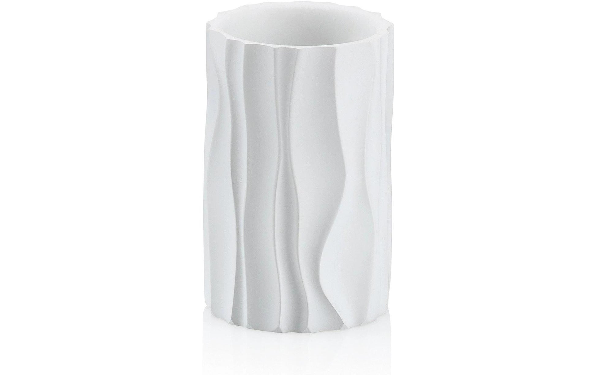 Kela Zahnputzbecher – Ø7×10,5 cm, Polyresin, matt, Weiss