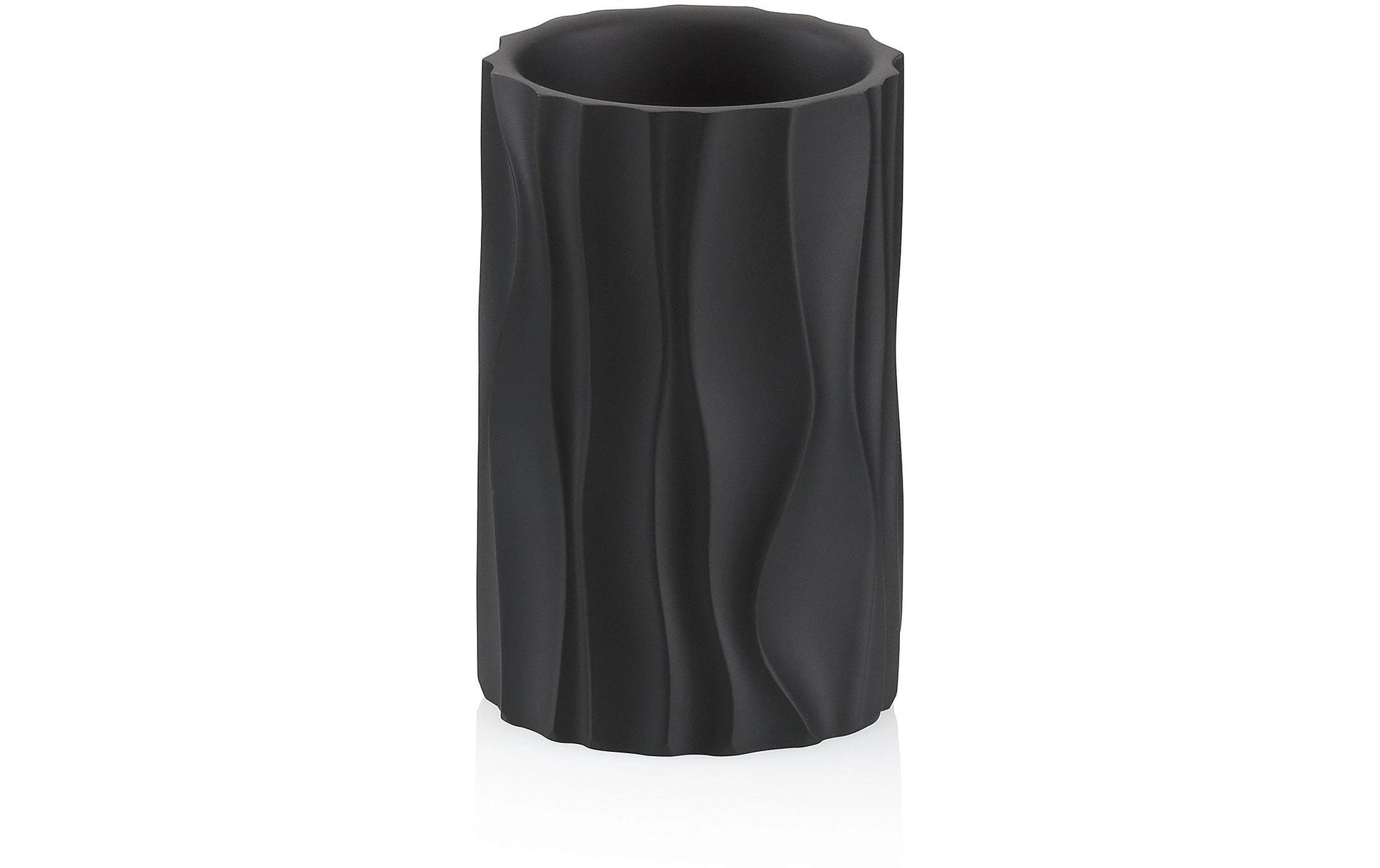 Kela Zahnputzbecher – Polyresin, matt, Ø7×10,5 cm, Schwarz
