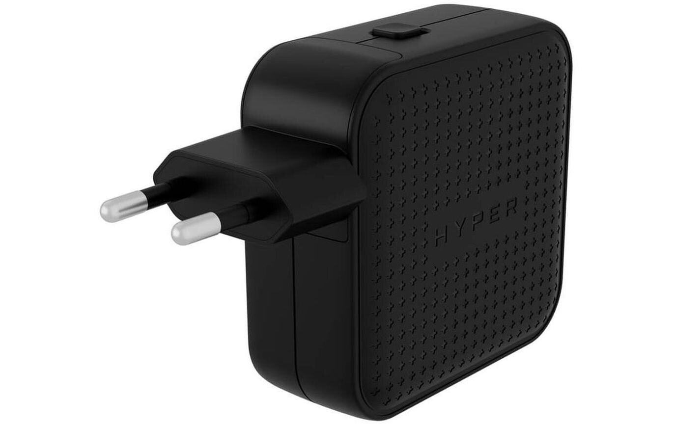 HYPER HJ1003BKWWGL USB-Ladegerät 70 W – USB-C×2, USB-A×1 – PD 3.0, GaN – für Laptop, Smartphone, Tablets