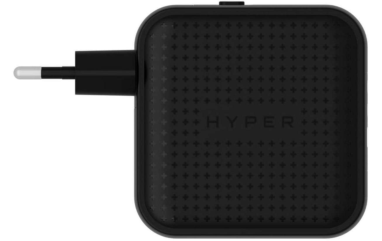 HYPER HJ1003BKWWGL USB-Ladegerät 70 W – USB-C×2, USB-A×1 – PD 3.0, GaN – für Laptop, Smartphone, Tablets