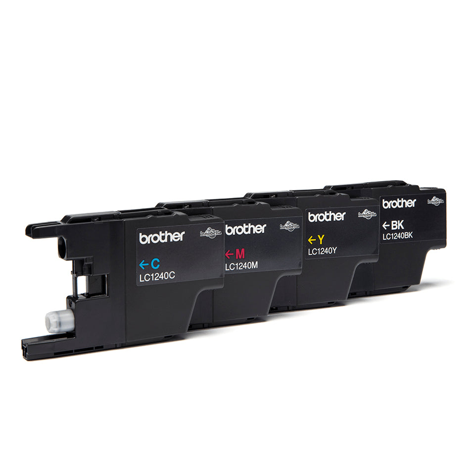Brother LC-1240 VALBPDR Tintenpatronen-Multipack, Schwarz/Cyan/Magenta/Gelb (Original)